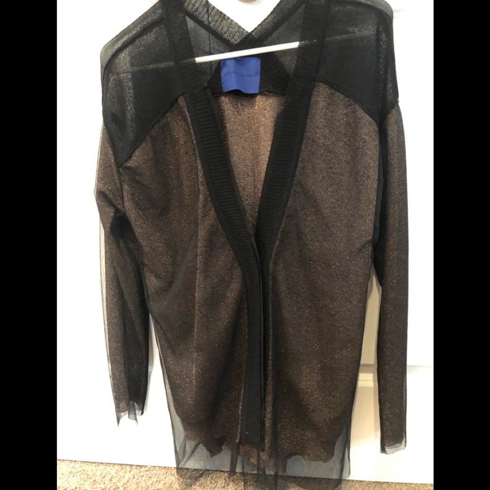 EUC Demoo Parkchoonmoo Black Metallic Cardigan